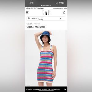 NWT GAP Crochet Mini Dress